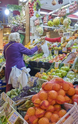 a person in a grocery store